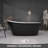 Acrylic Freestanding Soaking Bathtub 59'' x 29'' Single Slipper Stand Alone Bathroom Tub with Side Drain-94129307