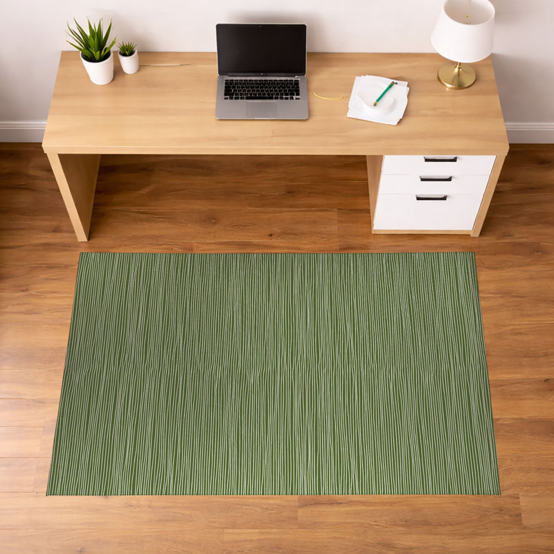 Tapis de bureau léger Eric, L 84 po x P 60 po, Vert olive
