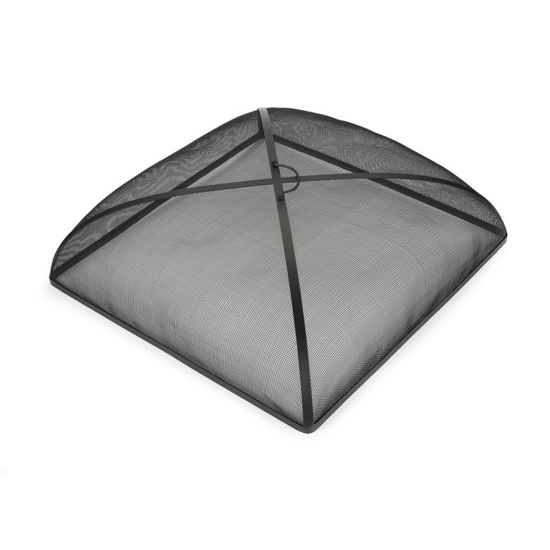30'' Black Powder-Coated Steel Square Spark Screen