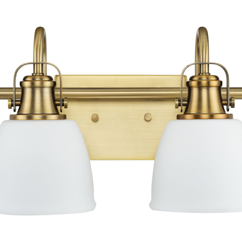 4 - Light Dimmable Vanity Light, Vintage Brass