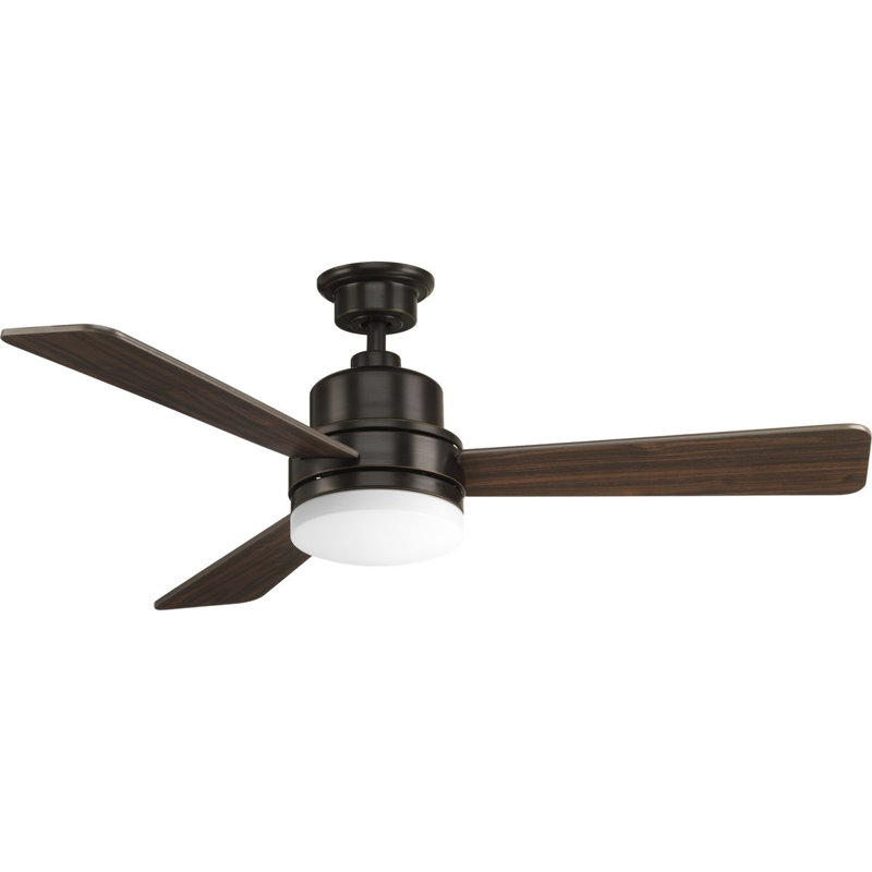 Trevina 52'' Ceiling Fan with LED Lights, Walnut, Medium Cherry, Antique Bronze