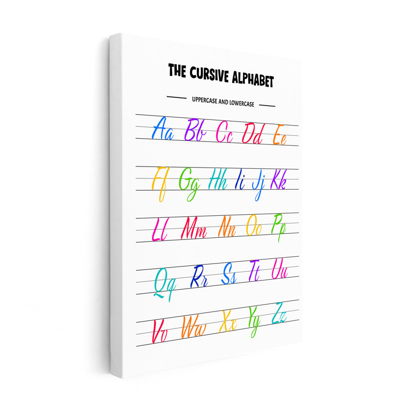 Alphabet cursif, Unframed, Canvas, 11"H x 14"W