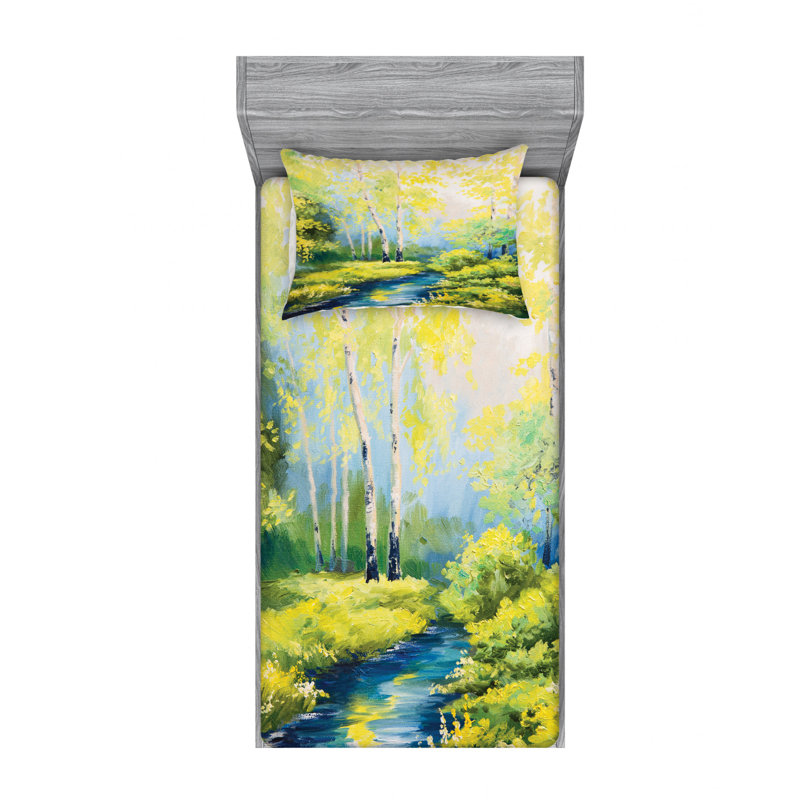 Microfiber Sheet Set, Twin Sheet Set with Fitted Sheet
