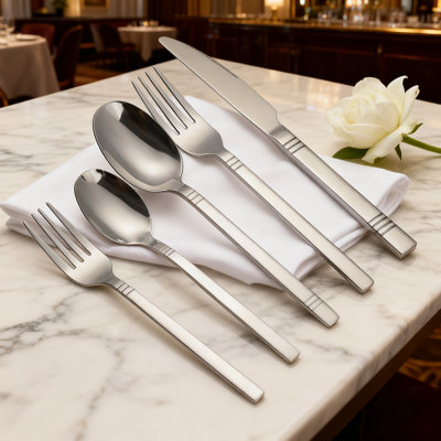 80-Piece Stainless Steel Flatware Set, Service For 16, Includes Dinner Knives, Forks, Spoons, Salad Spoons & Dessert Forks, Durable Everyday Silverware For Home & Restaurant Use