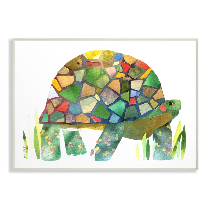 Art de la tortue découpée, Plaque murale, H 19 po x l 13 po