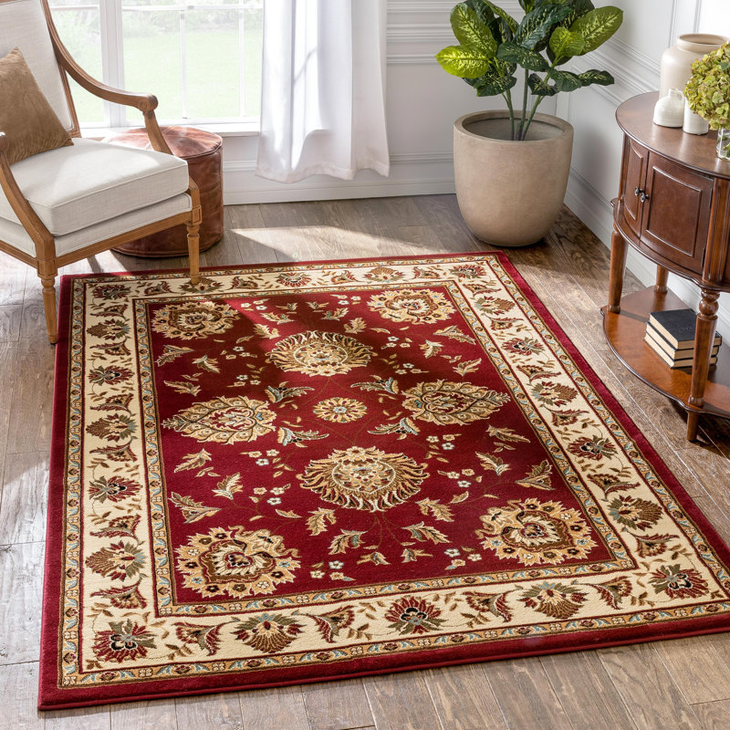 Tapis oriental rouge / brun Colindale, Rectangle 7 pi 10 po x 10 pi 6 po