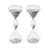 Geometric Tri-Layer Hourglasses With Grey Sand, 60-Minute Sand Timers