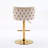 Swivel Barstools Adjusatble Seat Height With Gold-plating Base-2092868743-2092836996