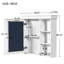Armoire à pharmacie de salle de bain avec miroir 30 po x 28 po, armoire à miroir murale avec rangement, armoire de rangement blanche pour salle de bain