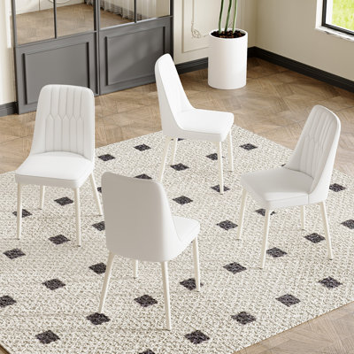 Modern Dining Chairs Set For 2/4/6,Faux Leather Upholstered Kitchen & Dining Chairs