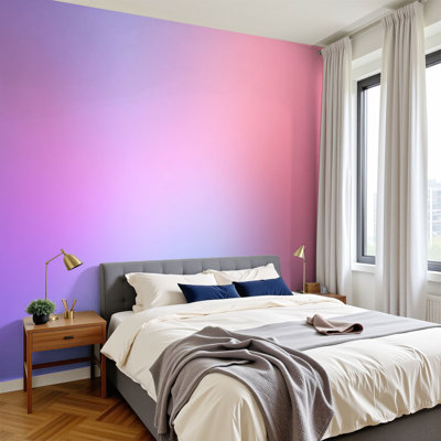 Papier peint adhésif pelez et collez abstrait lavande mauve dégradé de lumière espace vide studio pour art mural