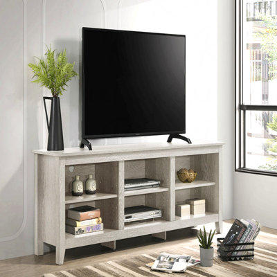 Meuble télé 70 po avec tablettes ouvertes et gestion des câbles