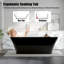 Baignoire de trempage autoportante en acrylique avec bonde escamotable et trop-plein - Baignoire autonome pour salle de bain