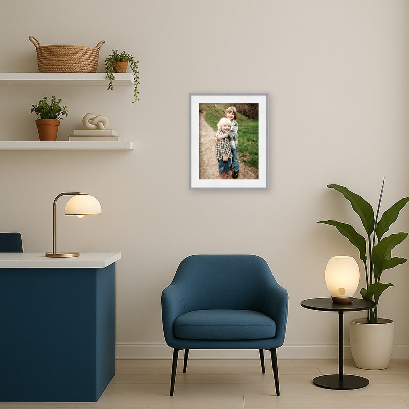 Cadre photo Maya, 11 x 14, Maya blanc argenté
