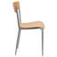 Chaise de restaurant en métal Kirby - dossier et assise en bois