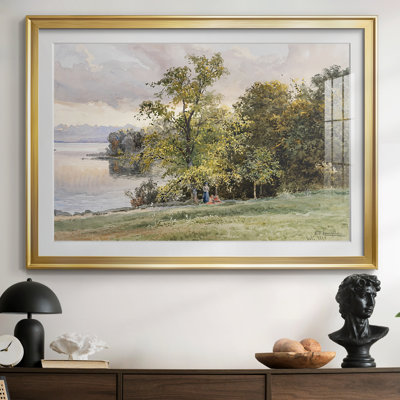 Lake Landscape-Edward Theodore Compton-Framed Print with Mat and glass-1890