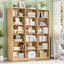 Natural H 71,6 "| Bibliothèque triple à 6 niveaux avec tablettes ouvertes Grande bibliothèque pour le salon Bureau à domicile Bibliothèque 2PCS-366942776-368249938