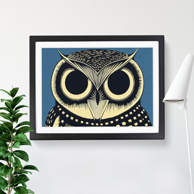 XH1022-6538X Owl Art Retro Vol.7 Abstract - Single Picture Frame Print