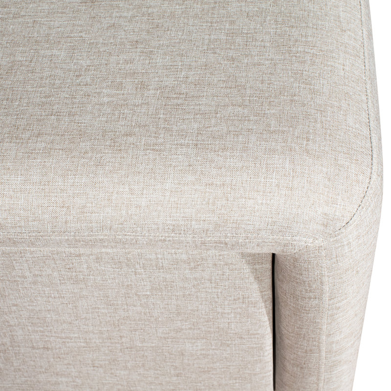 Banc de rangement avec repose-pieds 48 po, Beige