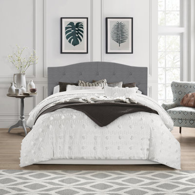 Aveen Upholstered Arch Adjustable Tufted Full/Queen Headboard with Frame
