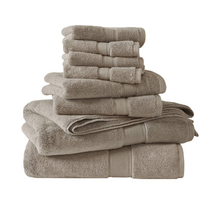 Ensemble de serviettes 8 pièces 800 g / m² 800 g Taupe