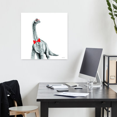 Longneck In A Bow Tie Whimsical Contemporary Art
