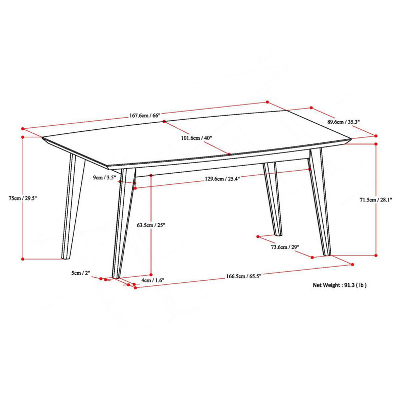 Draper Dining Table In Oak, Oak