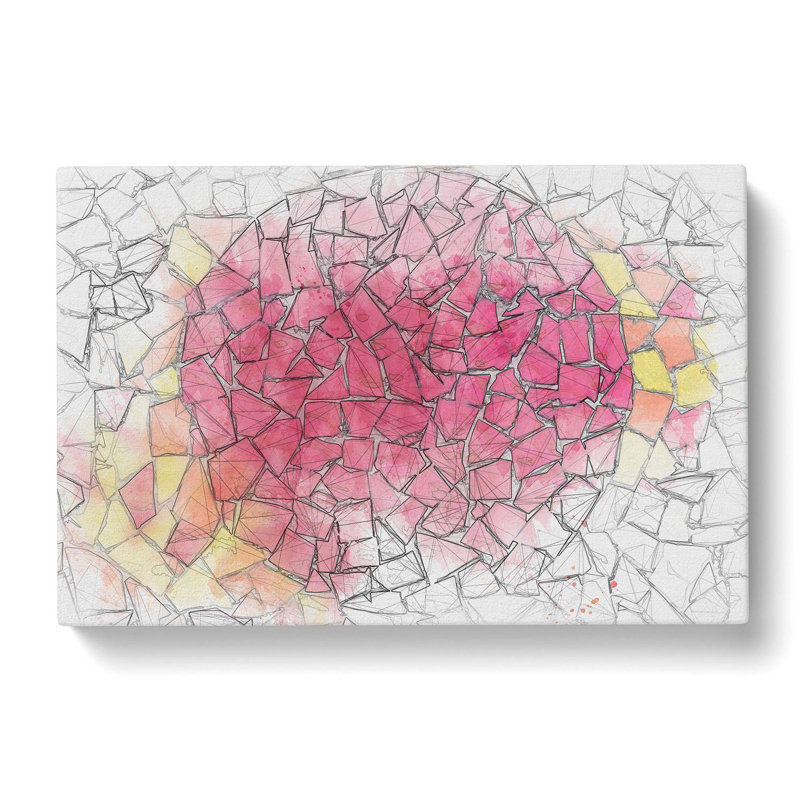 Broken Pieces In Abstract - Wrapped Canvas Painting, 35cm H x 50cm W x 3cm D