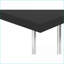 Table basse en forme de C compacte en stratifié noir et chrome, coulissante sous le canapé / lit, fonctionnelle moderne-63541190-63541189-63541186