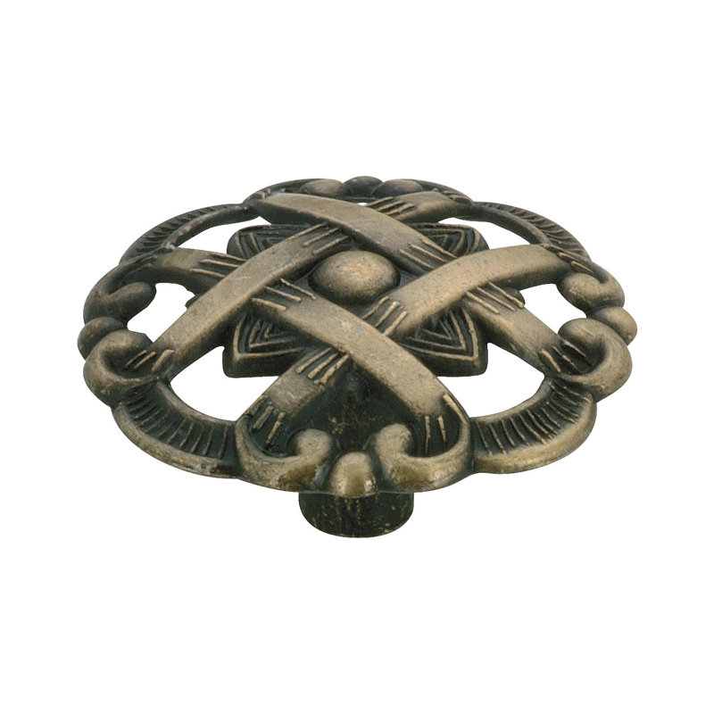 Expression 1 7/16" Diameter Round Knob, Antique English