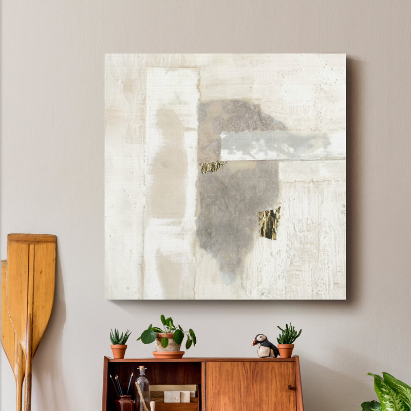 «Neutral Gold I», reproduction sur toile tendue, H 24 po x l 24 po x P 1 po