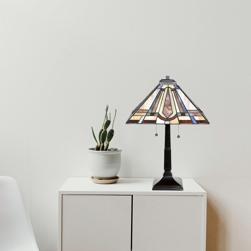 Fine Art Lighting Stained Glass Mission Style 23" Table Lamp