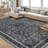 Suttle Oriental Machine Washable Rugs Floral Non-Slip Rug for Living Room Bedroom Nursery Dining Table Bedside Decor-19146264