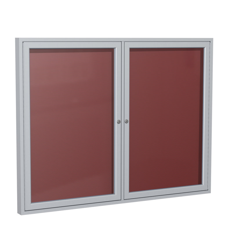 Panneau de lettre en vinyle à 2 portes, 48 po x 72 po gand, Noir, H 48 po x l 60 po x P 2,25 po, Satin