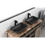 Lavabo de salle de bain rectangulaire noir mat avec verre. 22 po x 14 po 4 po. Robinet et bonde escamotable. Style classique. Récipient de corrosion en noir. Aspect élégant.