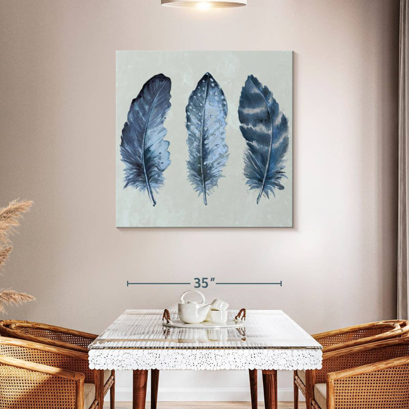 Kerner Indigo Blue Feathers I