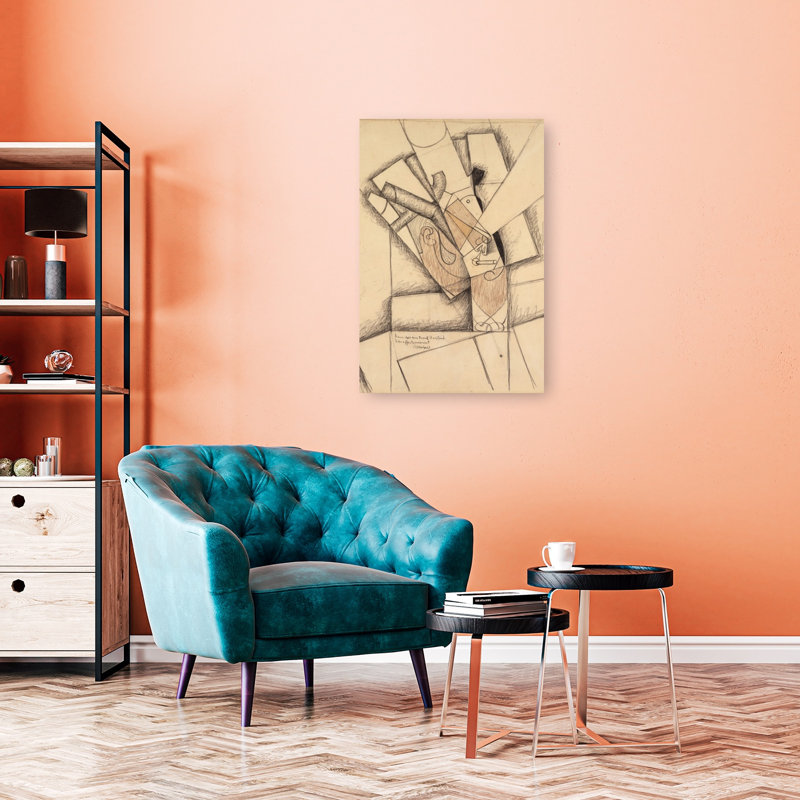 Le Fumeur, 1913, estampe d'art mural abstrait contemporain, H 36 po x l 24 po