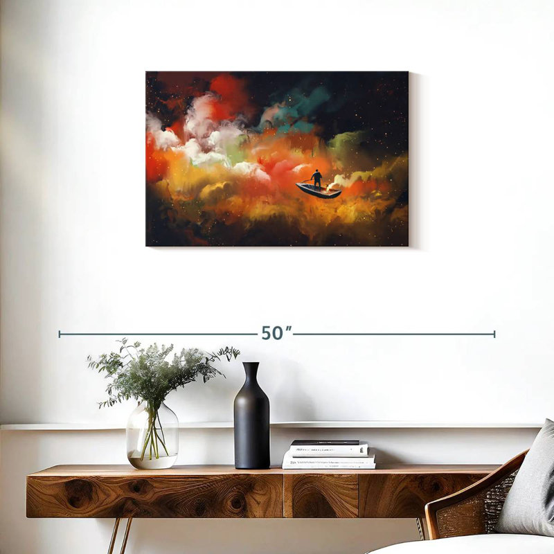 Kelan Abstract Boat, 20" H x 30" W