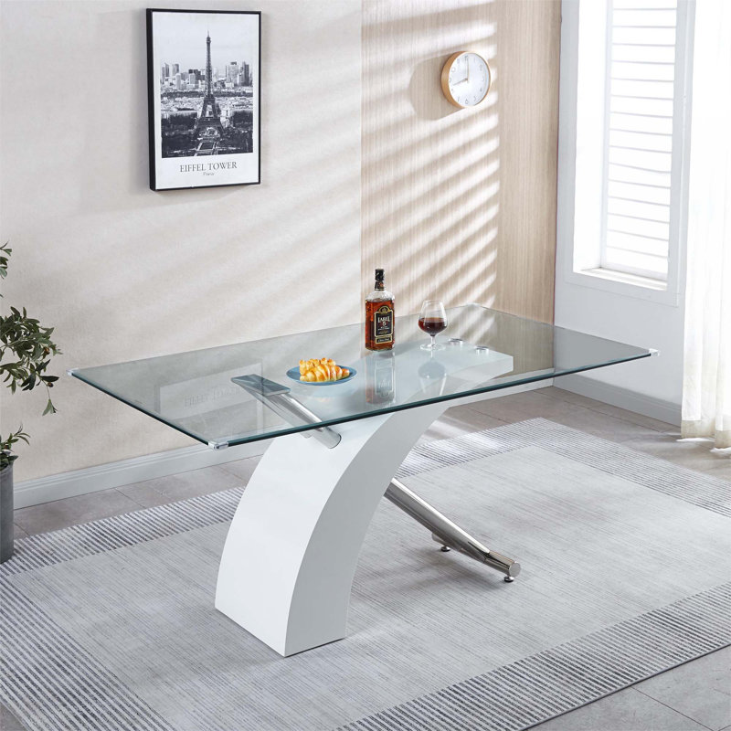 Glass Top Dining Table