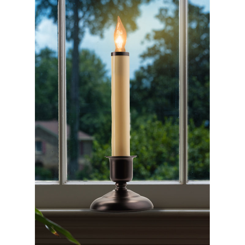 Cape Cod Electric Window Unscented Taper Candle, Ivory/Black