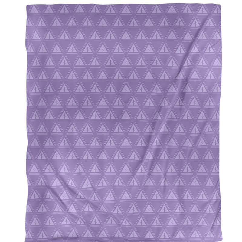 Housse de couette Theo Nath Minimalist Trees, Housse de couette pour lit simple, Mauve foncé, Microfibre