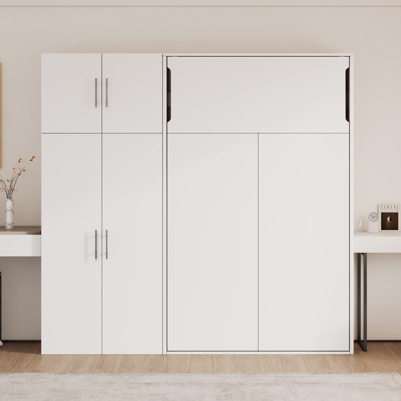 Lit escamotable avec casiers et armoires Murphy, Lit simple