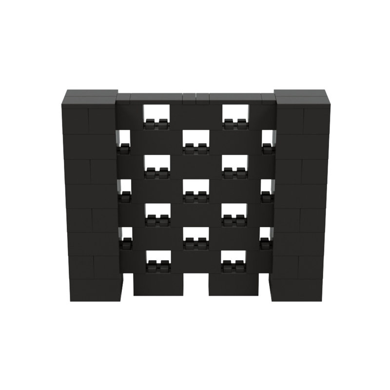 Ensemble mural 4 po de haut Everblock, Noir, 60"