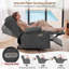 Fauteuil inclinable électrique à bascule, mouvement de bascule réglable sur 3 niveaux, massage en 8 points et chauffage lombaire, accoudoirs avec rangement, poches latérales, ports de chargement USB et Type-C-1897744575