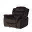 Fauteuil inclinable doux, conception classique, tissu moelleux brun, fauteuil inclinable oscillant