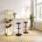 Quintavia Modern Metal Bar Table with Bottle and Stemware Storage-917573660