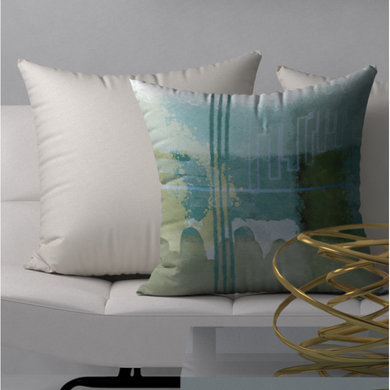 Abstract Reversible Throw Pillow, 20" x 20"