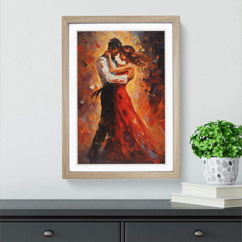 Single Picture Frame Print on Wood, Oak Framed, 64cm H x 46cm W