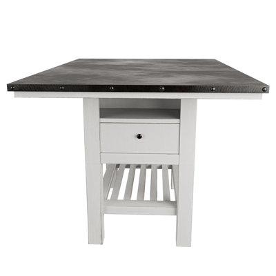 Antique White And Grey Table