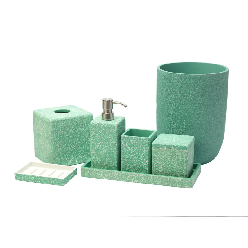 Housse pour boîte de tissu Samurai, Chagrin turquoise